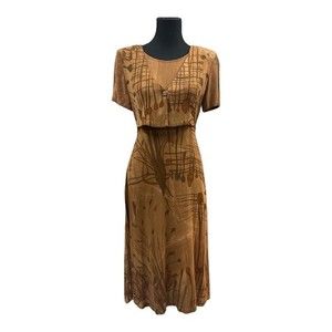 Xina Ann Brown Petite Dress Gently Used Good Condition